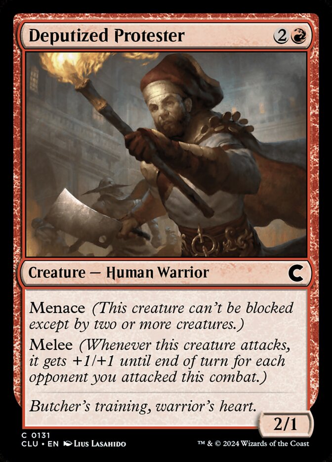 Deputized Protester card front
