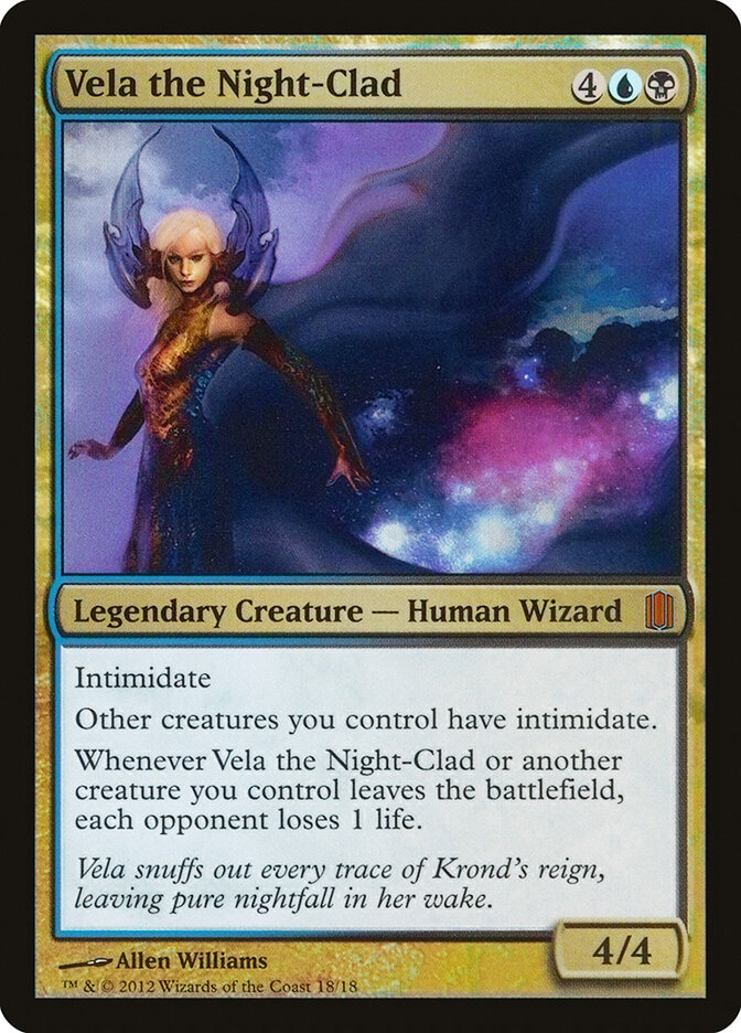 Vela the Night-Clad card front