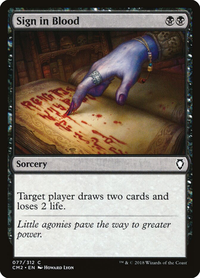 Sign in Blood card front