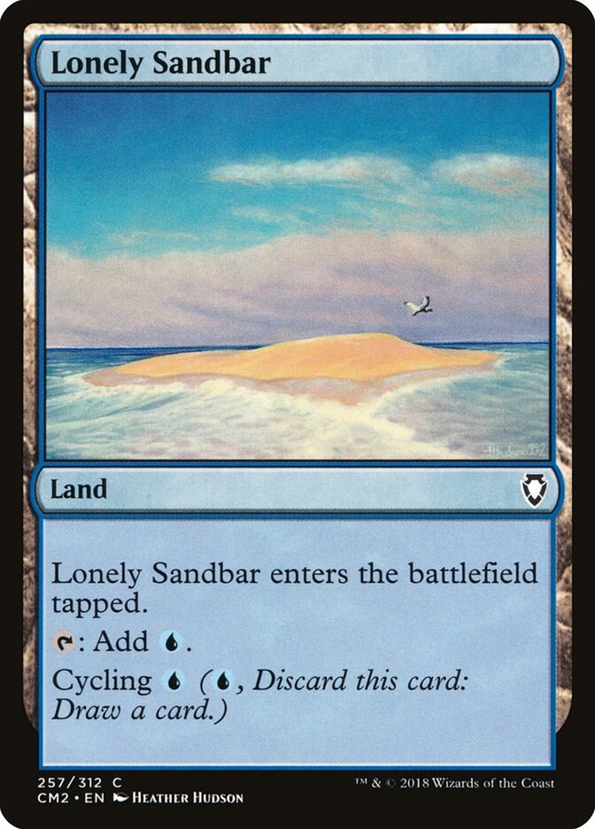 Lonely Sandbar card front