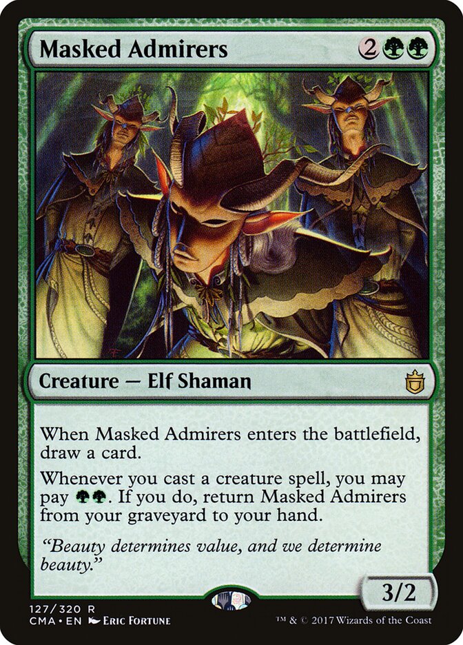 Masked Admirers card front