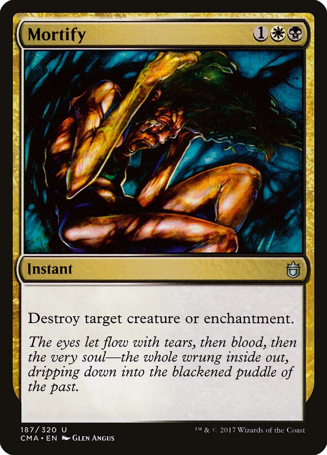 Mortify card front