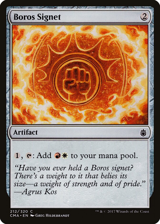 Boros Signet card front