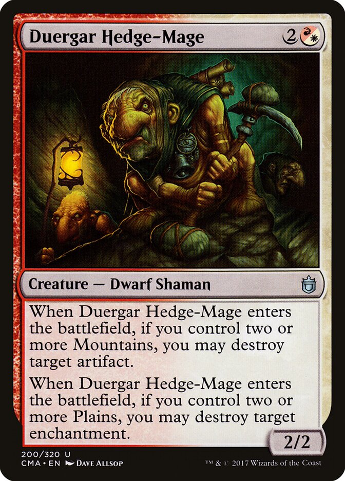 Duergar Hedge-Mage card front