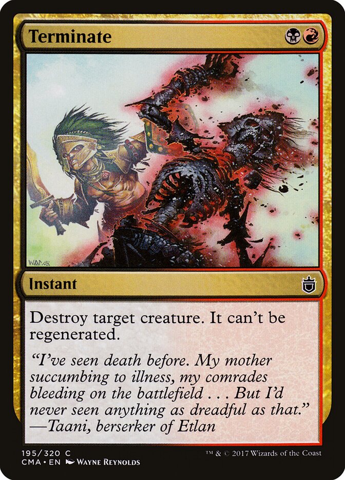 Terminate card front