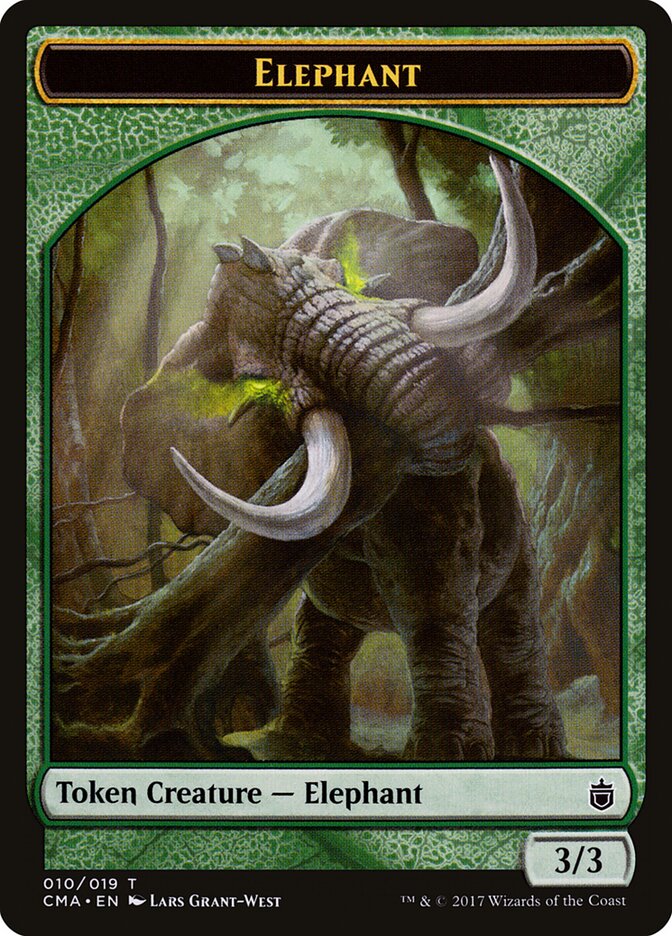 Elephant card front