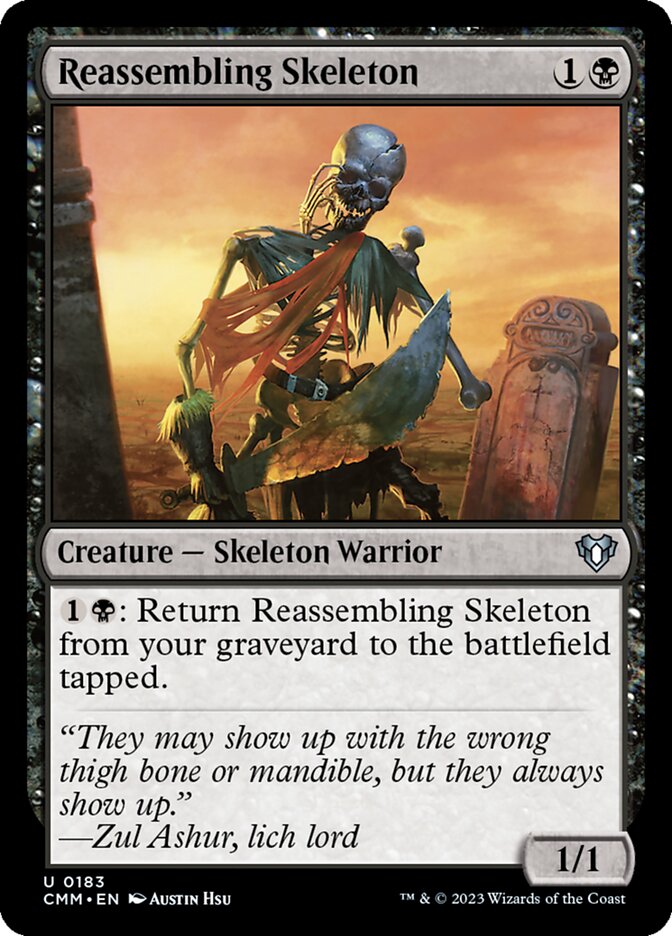 Reassembling Skeleton card front