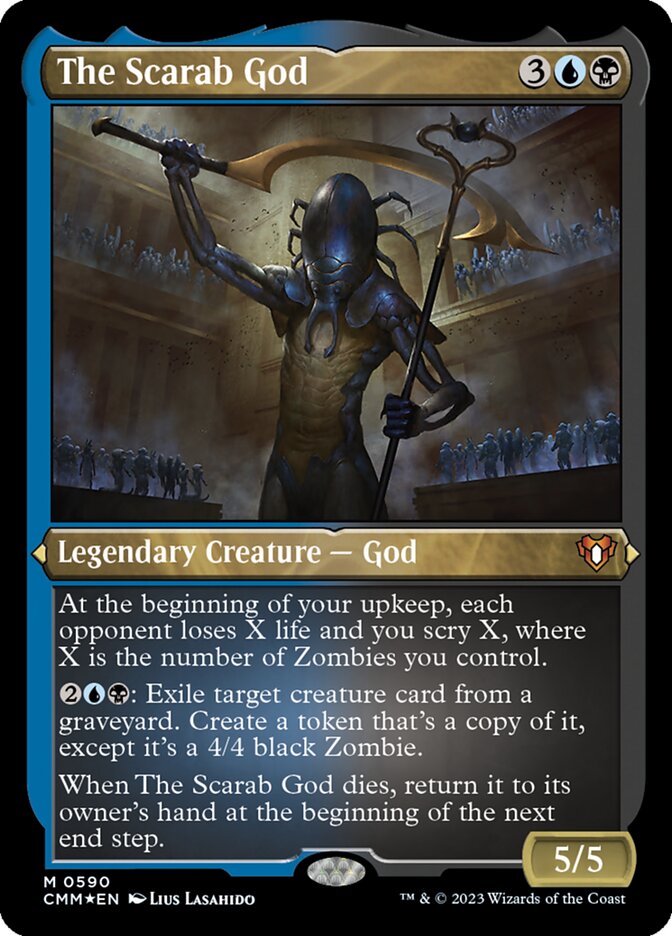 The Scarab God card front