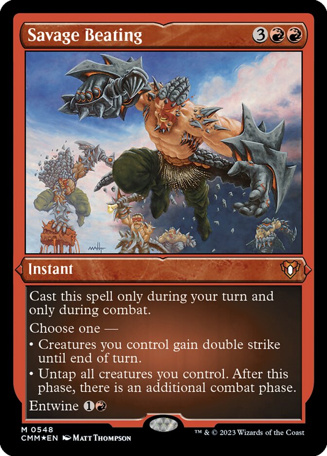 Savage Beating card front