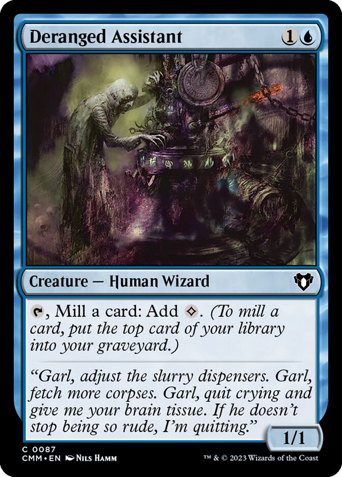 Deranged Assistant card front