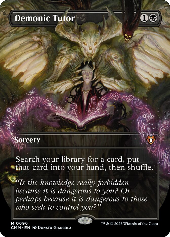 Demonic Tutor card front