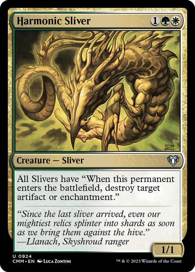 Harmonic Sliver card front