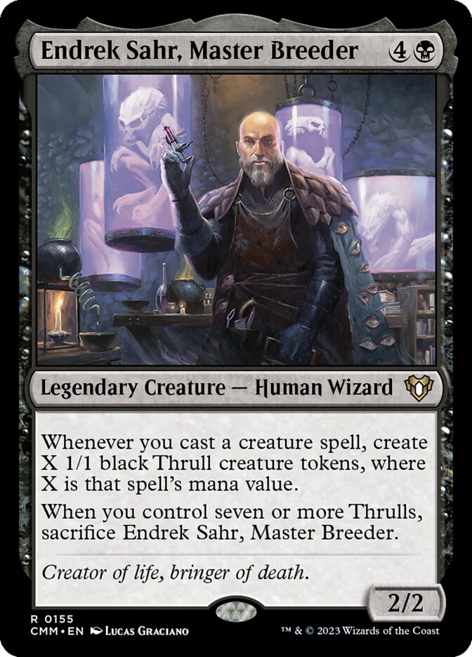 Endrek Sahr, Master Breeder card front