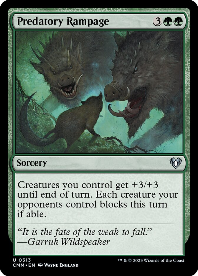 Predatory Rampage card front
