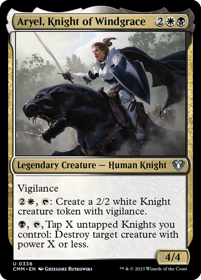 Aryel, Knight of Windgrace card front