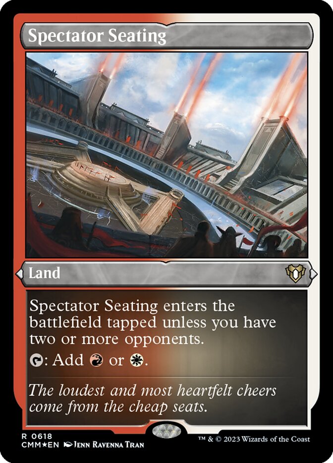 Spectator Seating card front