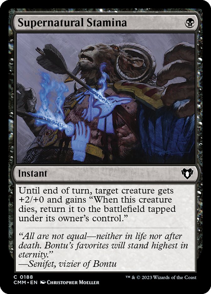 Supernatural Stamina card front