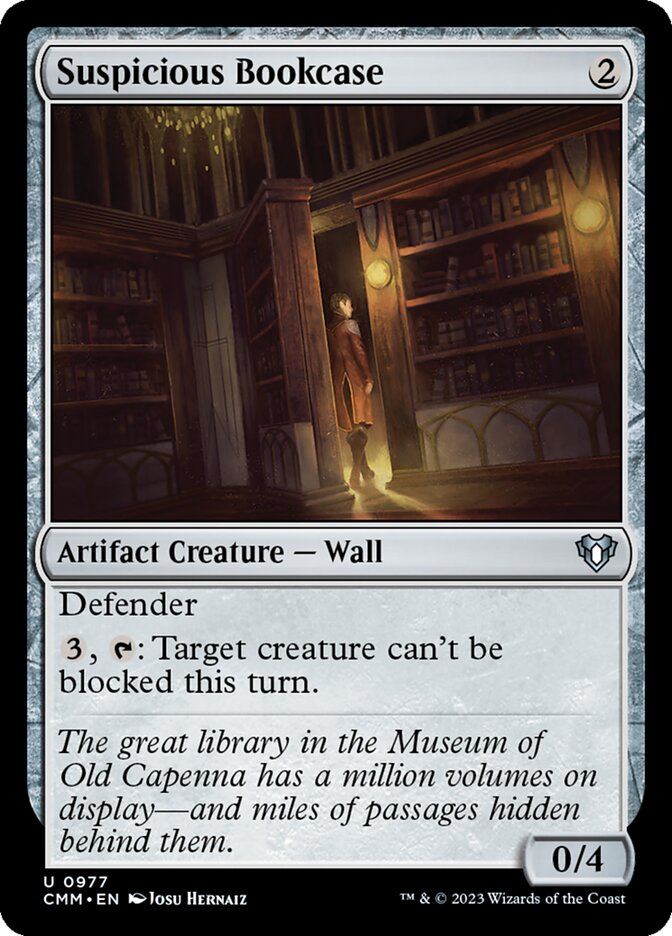 Suspicious Bookcase card front