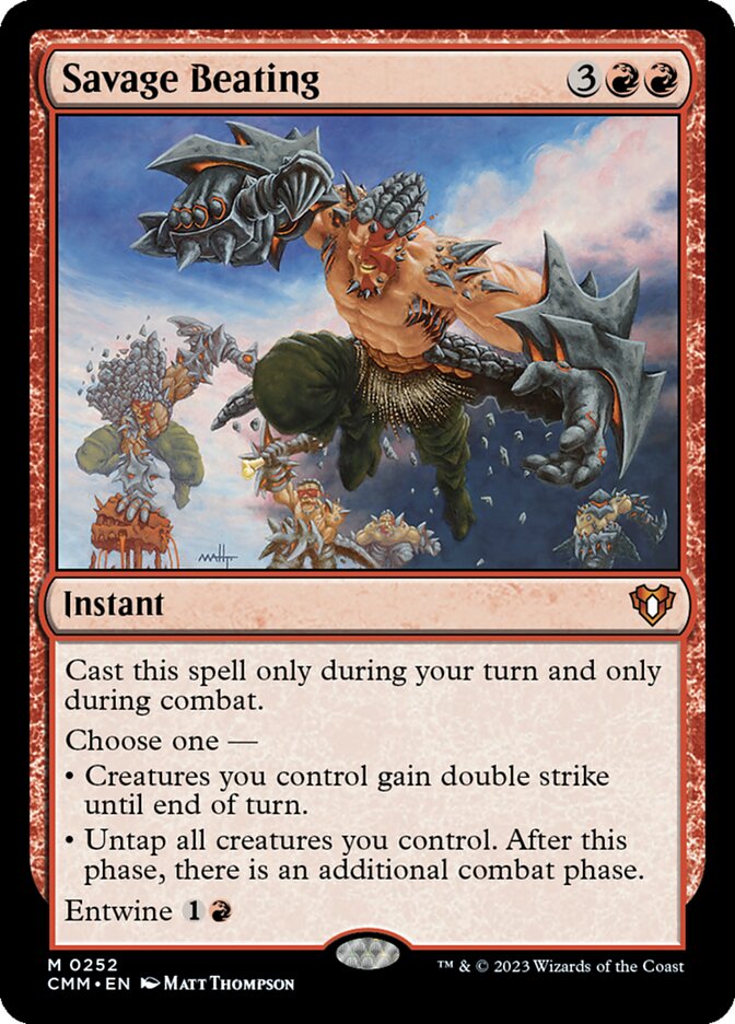 Savage Beating card front