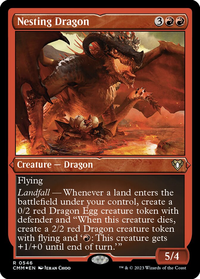 Nesting Dragon card front