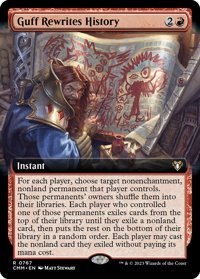 Guff Rewrites History card front