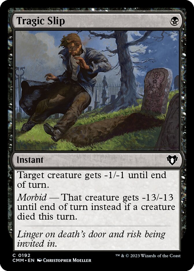 Tragic Slip card front