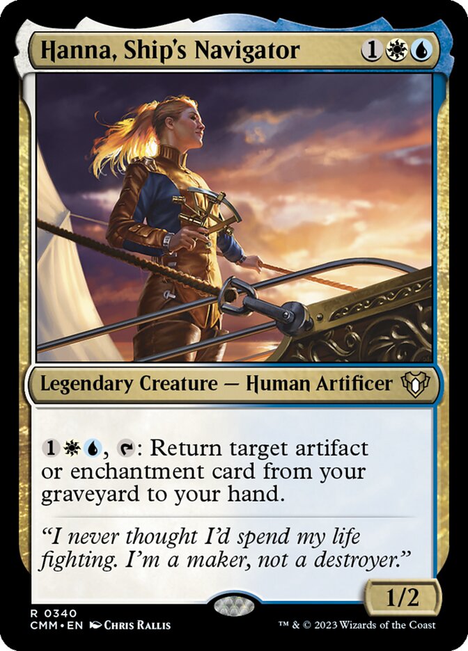 Hanna, Ship's Navigator card front