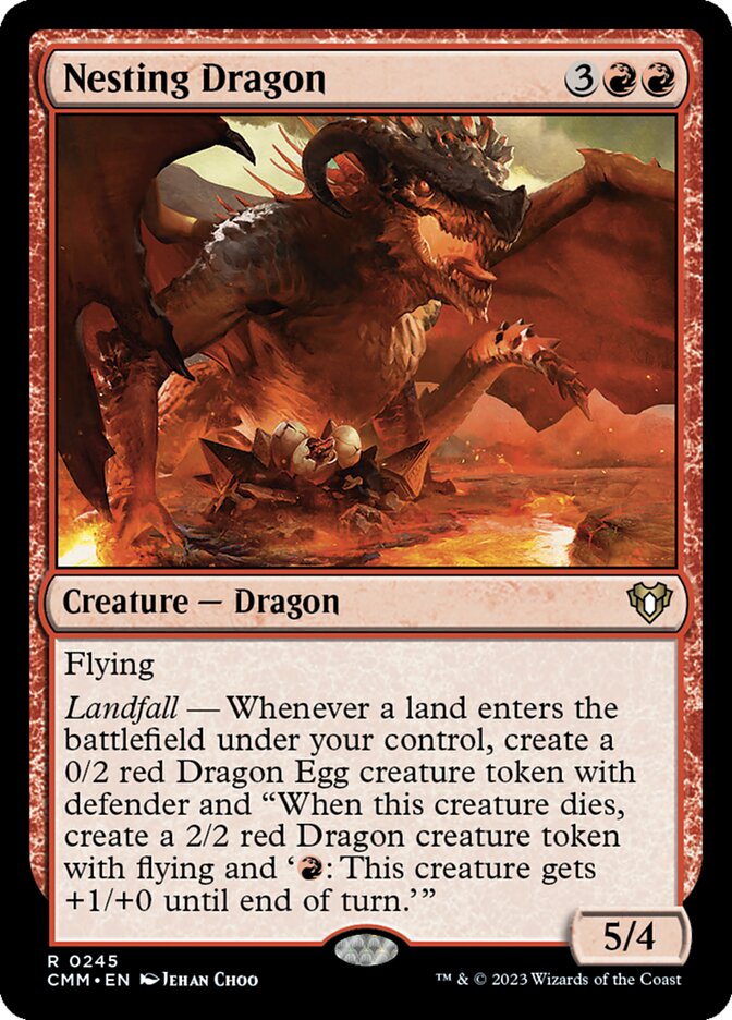 Nesting Dragon card front