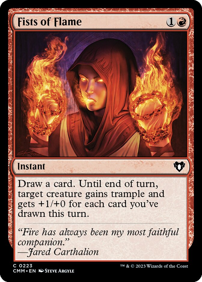 Fists of Flame card front