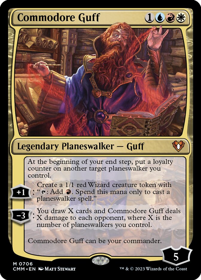 Commodore Guff card front