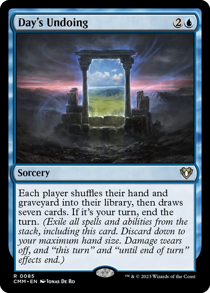 Day's Undoing card front