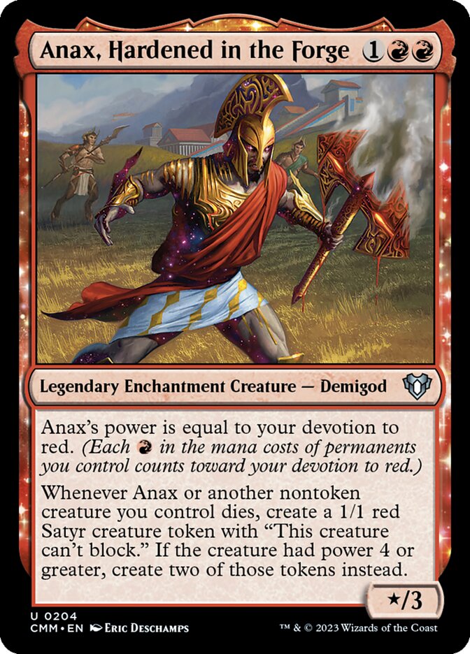 Anax, Hardened in the Forge card front