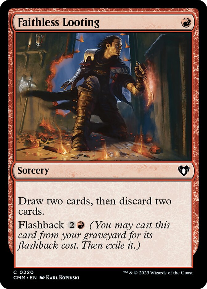 Faithless Looting card front