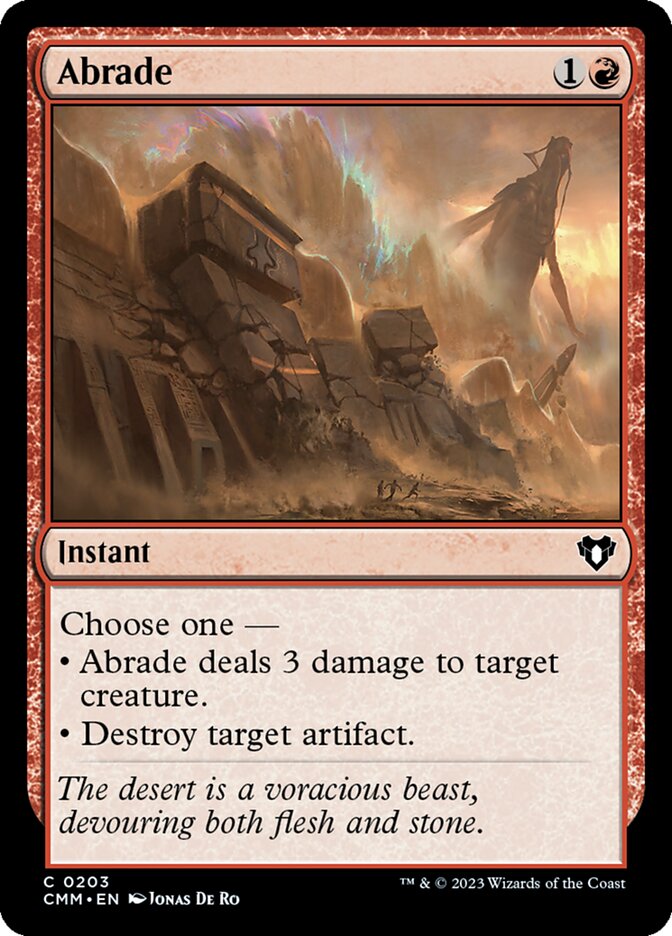 Abrade card front