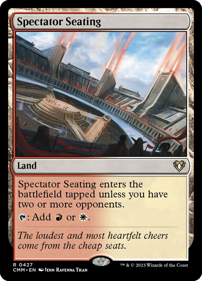 Spectator Seating card front