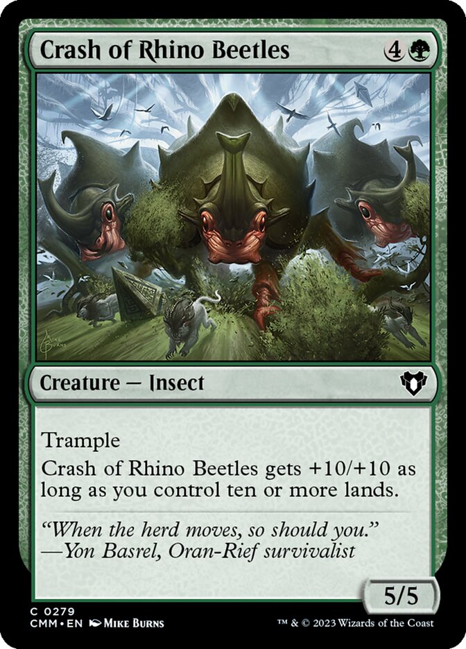 Crash of Rhino Beetles card front