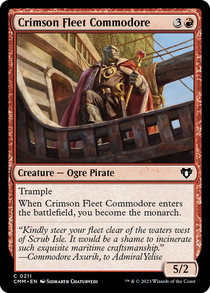 Crimson Fleet Commodore card front