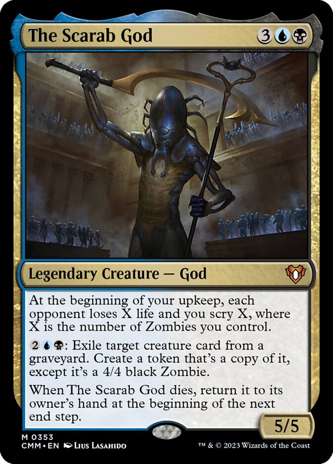 The Scarab God card front