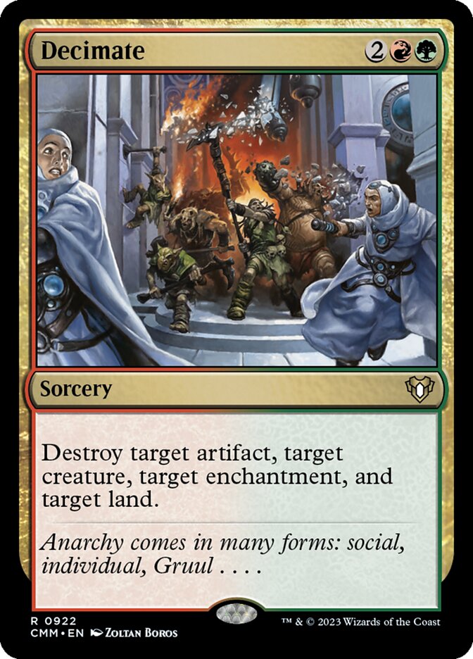 Decimate card front