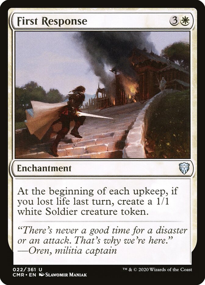 First Response card front
