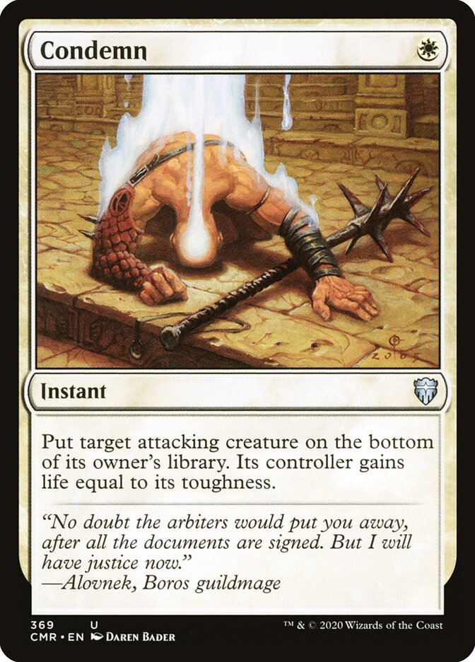 Condemn card front