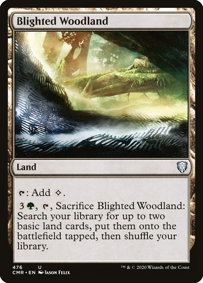 Blighted Woodland card front