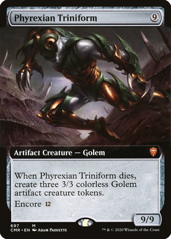 Phyrexian Triniform card front