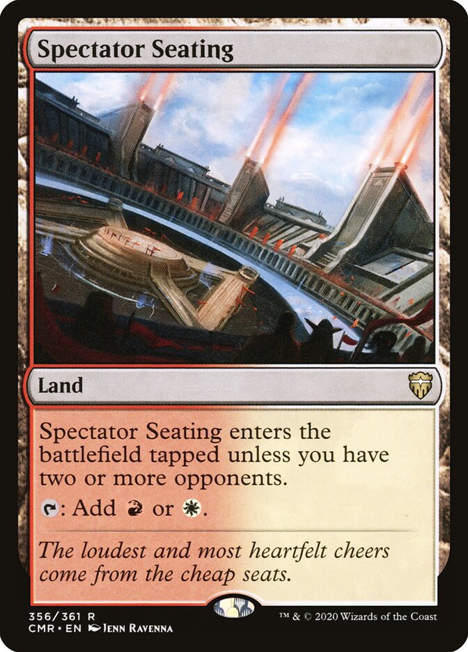Spectator Seating card front
