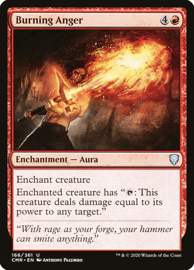 Burning Anger card front