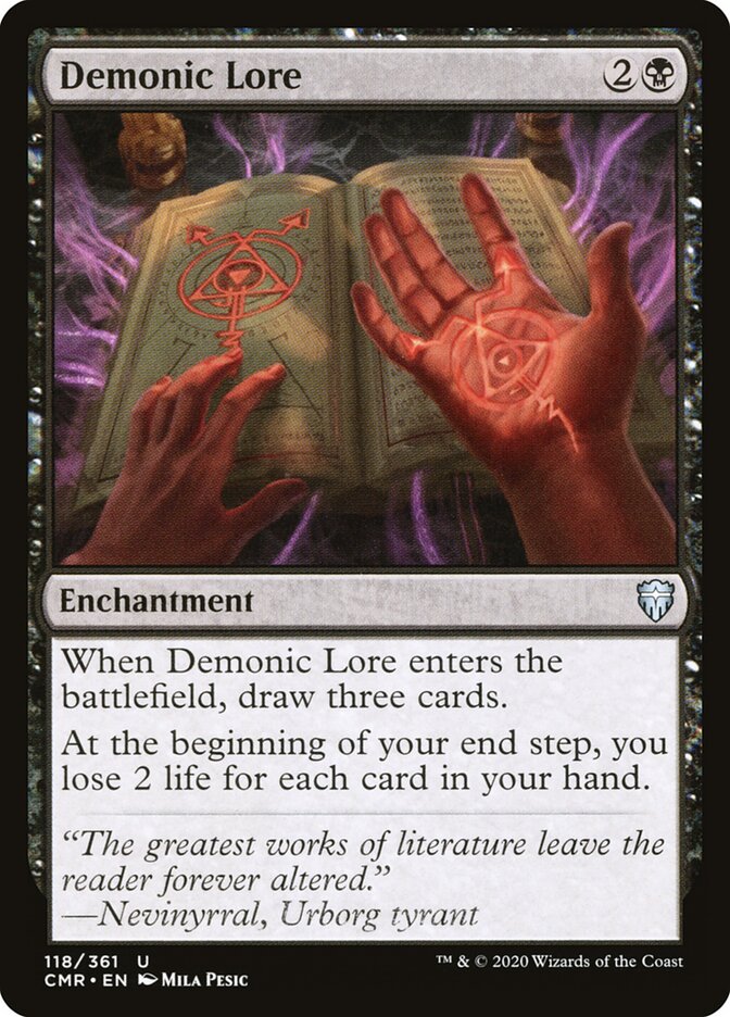 Demonic Lore card front