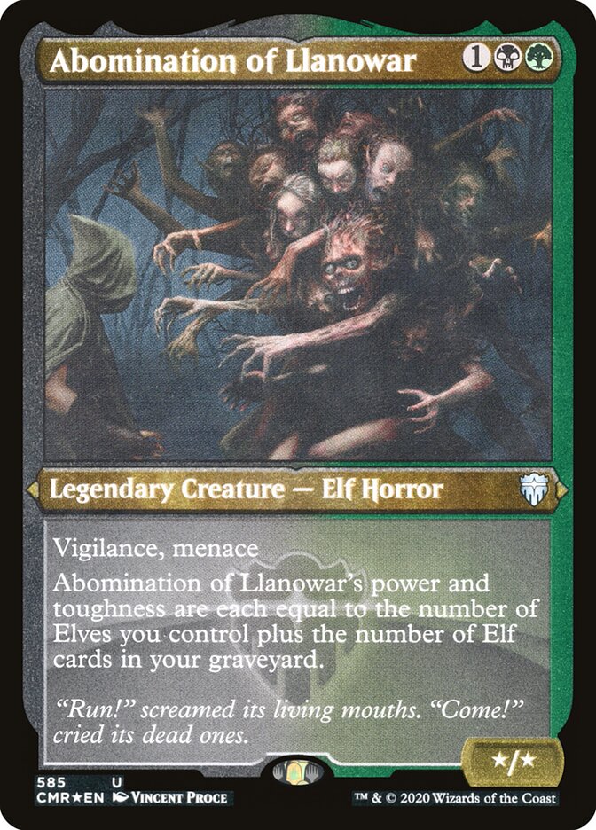 Abomination of Llanowar card front