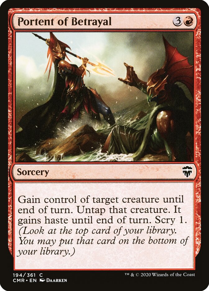 Portent of Betrayal card front