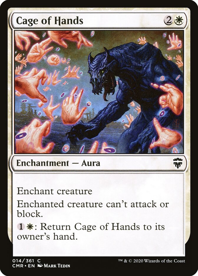 Cage of Hands card front