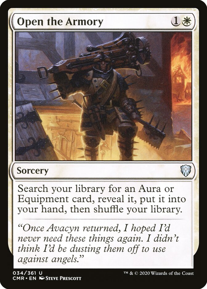 Open the Armory card front